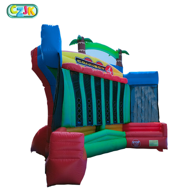 Commercial Inflatable Challenge Games Connect Inflatable Basketball 4 In 1 Sports Games For The Party