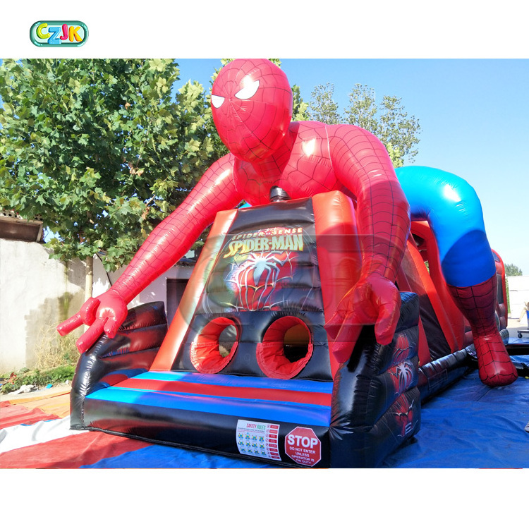 spider man spiderman  china cheap inflatable obstacle course for sale