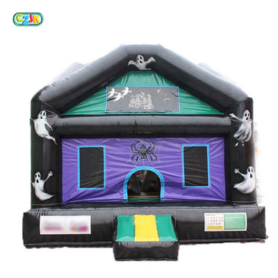 Cheap Commercial Moonwalks Most Popular Halloween Inflatable Haunted Cryptic Bouncy Castle Bounce House Combo For Sale