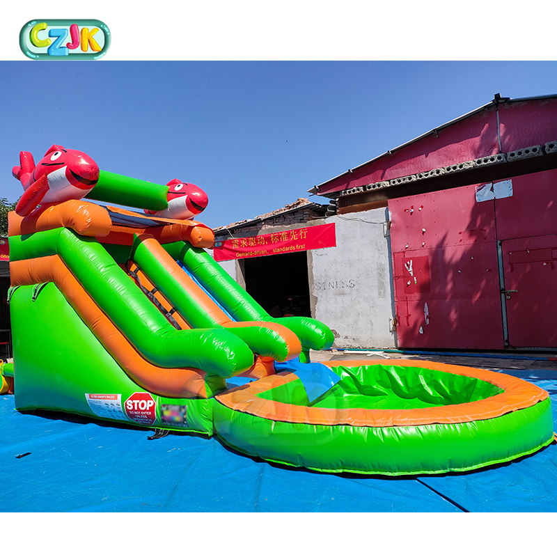 Commercial Grade Big Kahuna Fish Inflatable Water Slide Waterslide For Sale