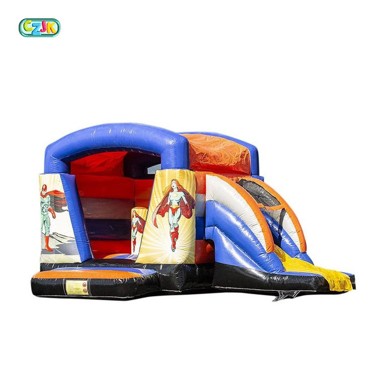 superhero super hero jumper inflatable bouncer jumping bouncy castle bounce house water slide