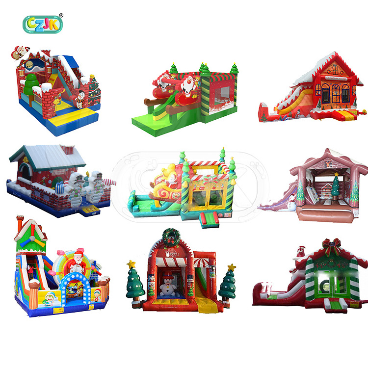 custom inflatable blue musical car bouncer jump bouncy castle jumper christmas tree theme bounce house