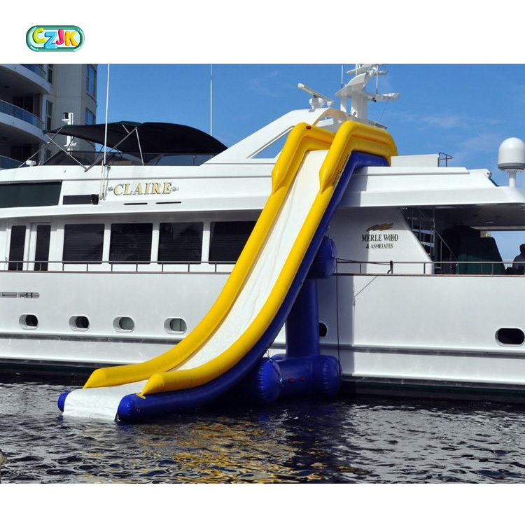 Cheap Waterslide Commercial Giant Inflatable Floating Water Slide For Yacht Boat With Pool Pontoon