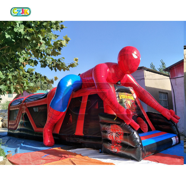 spider man spiderman  china cheap inflatable obstacle course for sale