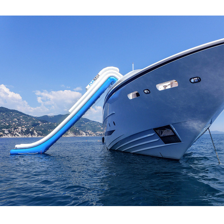 Cheap Waterslide Commercial Giant Inflatable Floating Water Slide For Yacht Boat With Pool Pontoon