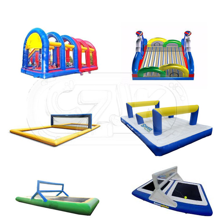 equipment rental inflatable aqua beach volleyball field court