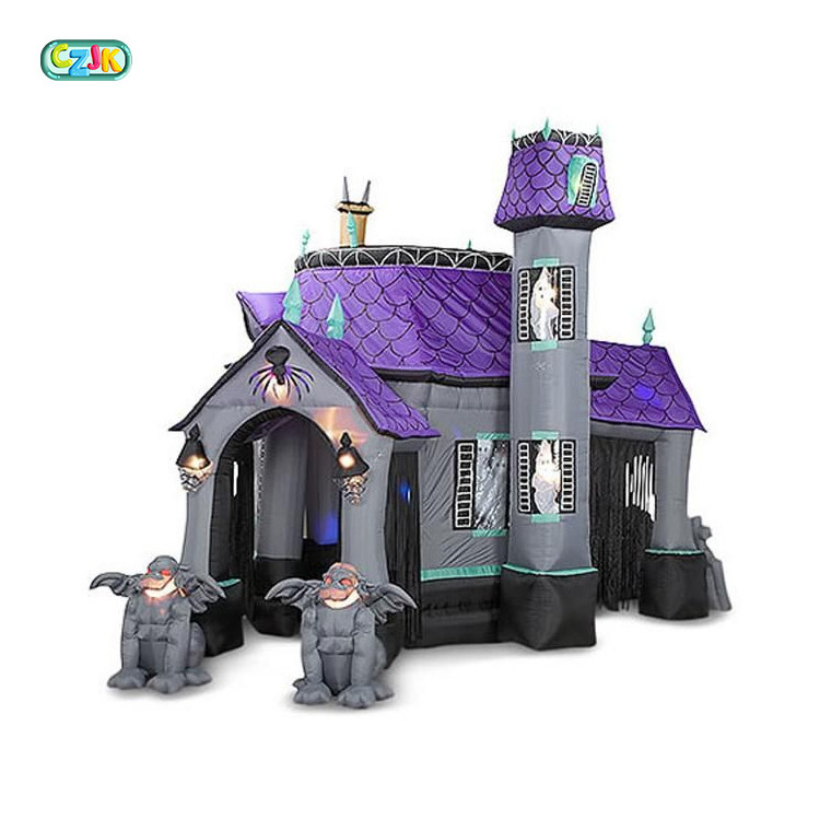 Cheap Commercial Moonwalks Most Popular Halloween Inflatable Haunted Cryptic Bouncy Castle Bounce House Combo For Sale