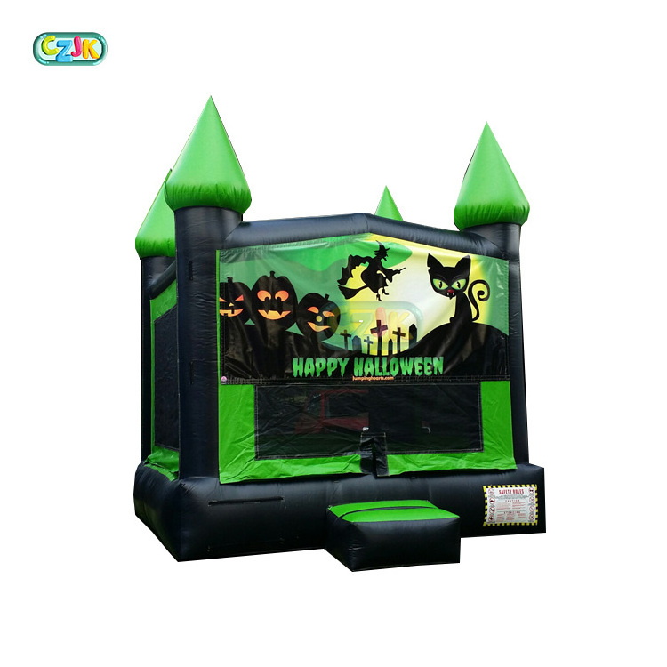 Cheap Commercial Moonwalks Most Popular Halloween Inflatable Haunted Cryptic Bouncy Castle Bounce House Combo For Sale