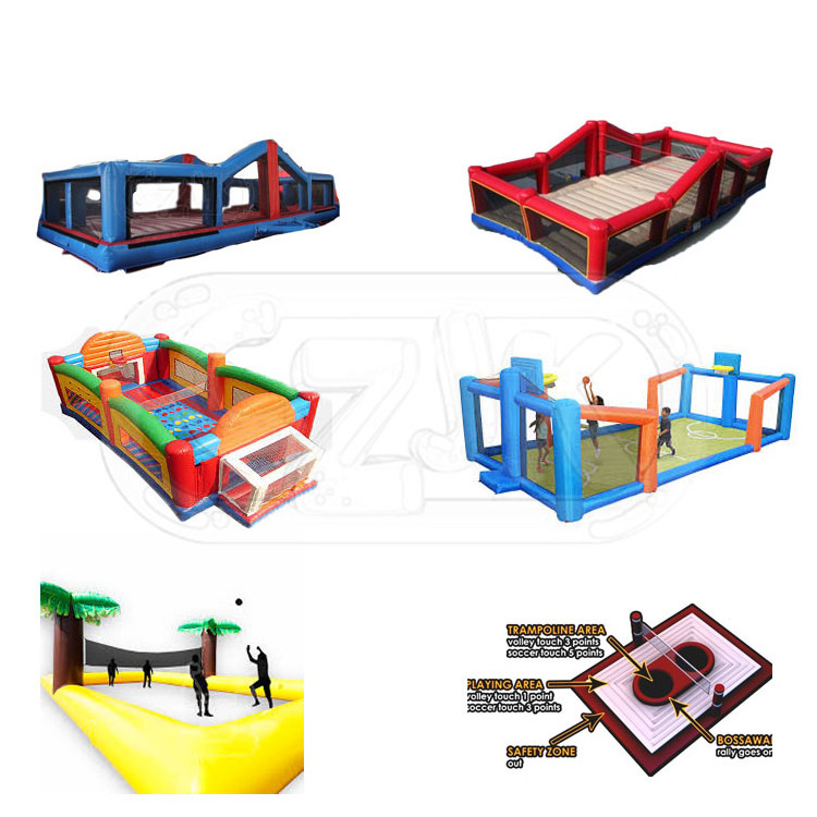 equipment rental inflatable aqua beach volleyball field court