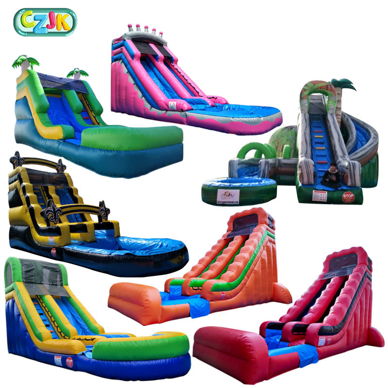 Moonwalks Blow Up Commercial Waterslide Pool  Blow Up Inflatable Water Slide For Kid Big Adult Large