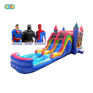 superhero super hero jumper inflatable bouncer jumping bouncy castle bounce house water slide