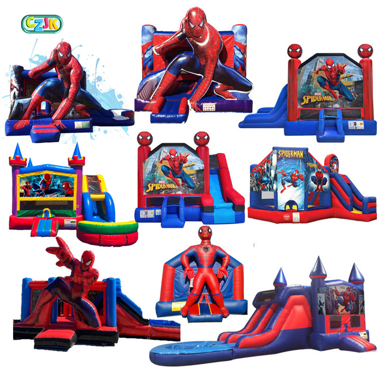 commercial inflatable spiderman spider man popular playhouse water bouncy bounce house jumpy jumping castle space bouncer kids