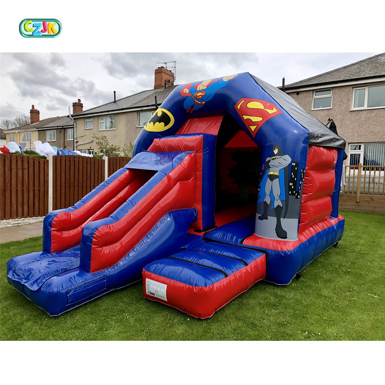 superhero super hero jumper inflatable bouncer jumping bouncy castle bounce house water slide