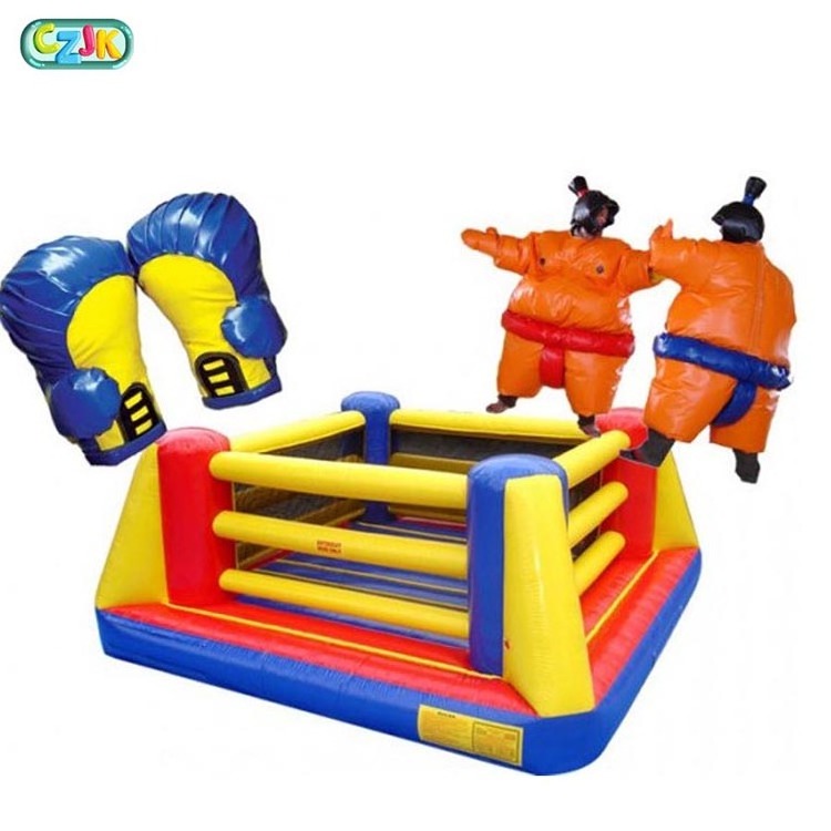 Adult Custom Cheap Blow Up Fighting Sumo Inflatable Boxing Ring Wrestling Arena  Jump House Inflatable For Kids