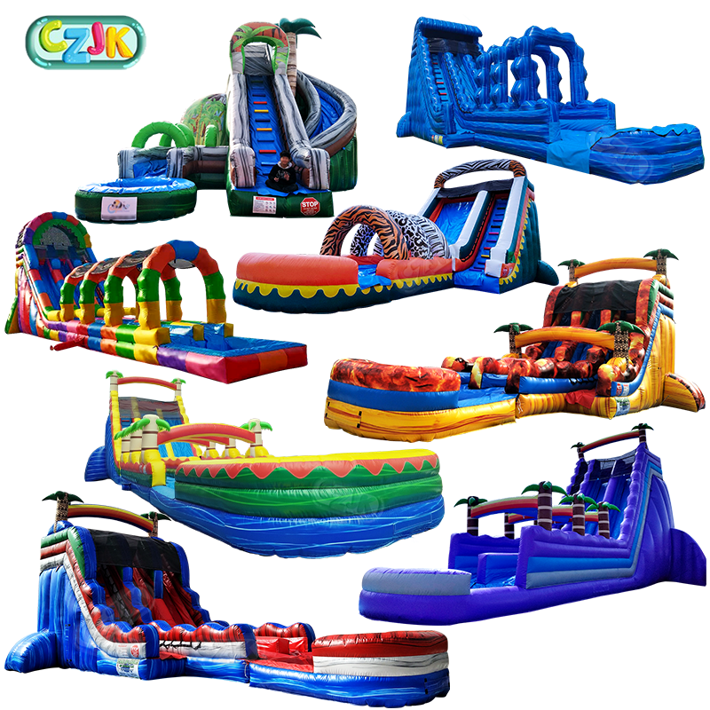 Moonwalks Blow Up Commercial Waterslide Pool  Blow Up Inflatable Water Slide For Kid Big Adult Large