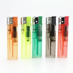 Hot Selling High Quality Wholesale Good Price Colorful Plastic Electronic CR slim transparent lighter