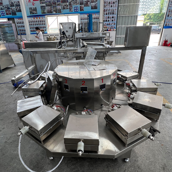 Commercial Small Stroopwafel Production Line Crispy Egg Roll Icecream Cone Maker Waffle Cone Making Machine