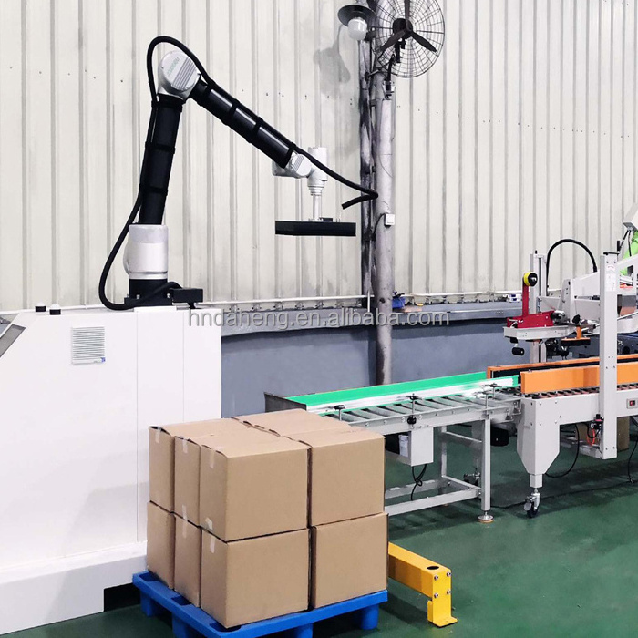 Automatic robotic Palletizer machine for carton case complete packing line