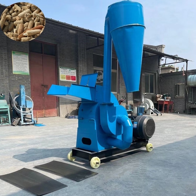 High efficiency hammer mill maize crusher corn cob grinding machine