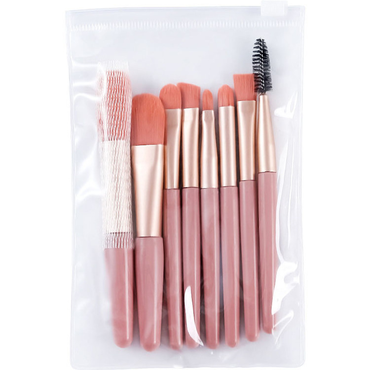 Matte Plastic Handle Makeup Brush Set Beauty Tools Best Selling Cosmetic Tools Custom Logo 8pcs/set Mini Makeup Brushes For Girl