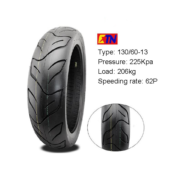 CCC Certification 130/60 x 13 Natrual Rubber Motorcycle Tubeless Tires 130/60-13 , Tyres 130 60 13