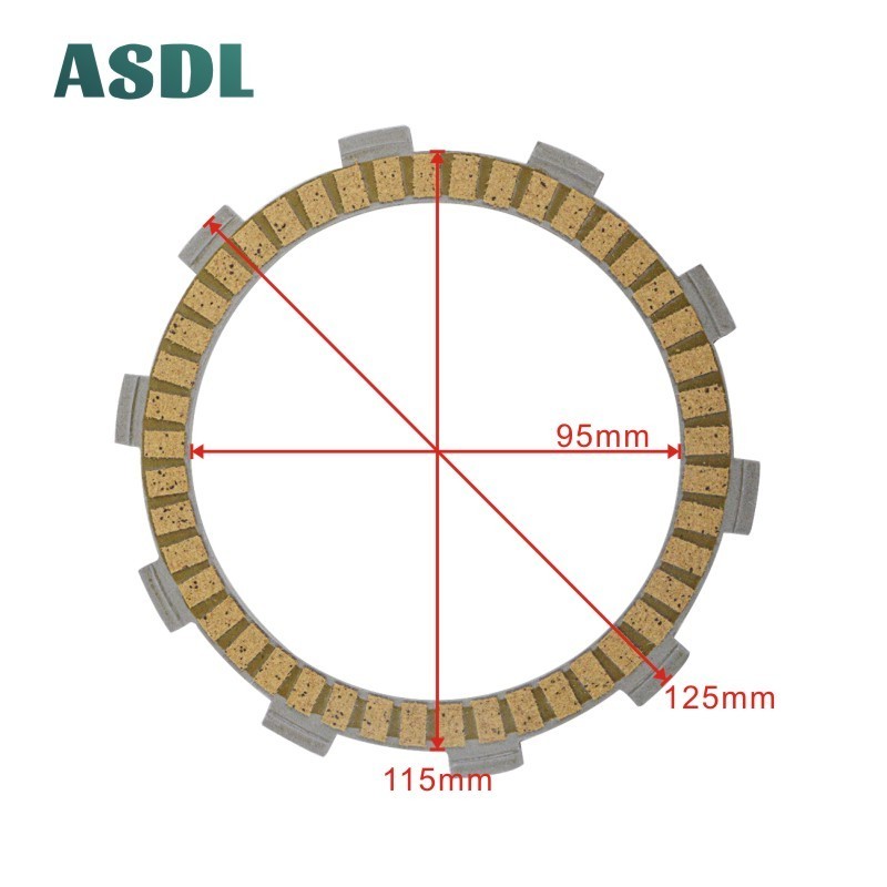 Motorcycle Clutch Plate for Yamaha FZR250 Motor FZR600 FZR400 FZR400RR YZ80 YZ85 DT125 TDR125 YFS200 Blaster DT125 DTZ125 Tenere