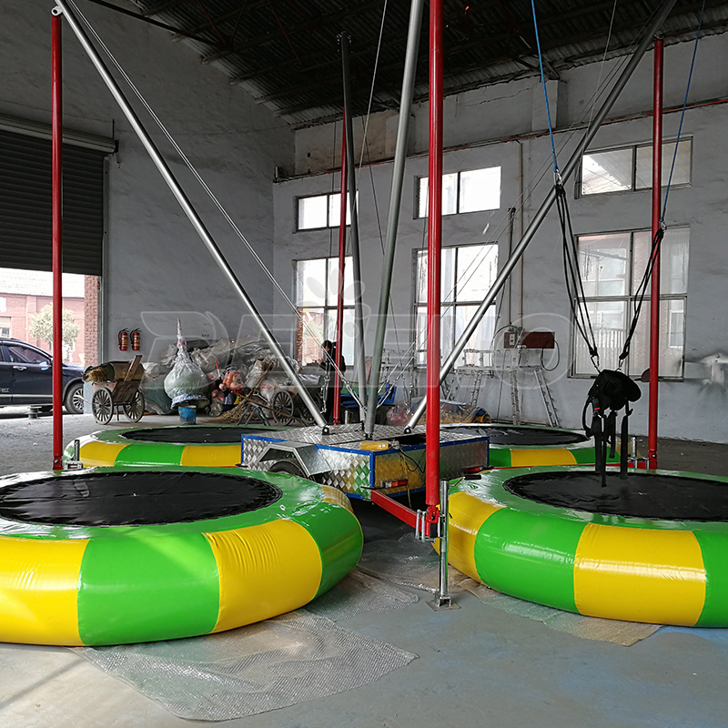 Outdoor PP Material Inflatable Trampoline Bungee Jumping Equipment for Fitness in Parks and Home Safe and Reliable