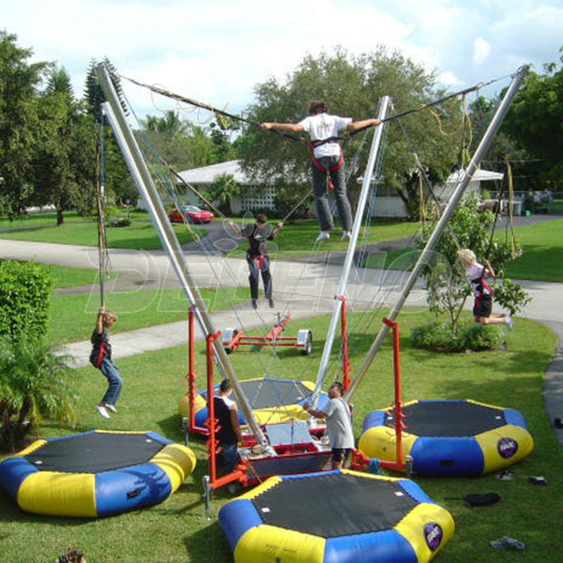 Outdoor PP Material Inflatable Trampoline Bungee Jumping Equipment for Fitness in Parks and Home Safe and Reliable