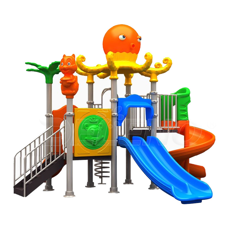 Hit Product Outdoor Amusement Equipment Kids Playground with Stainless Steel Play Slide and Fitness Games