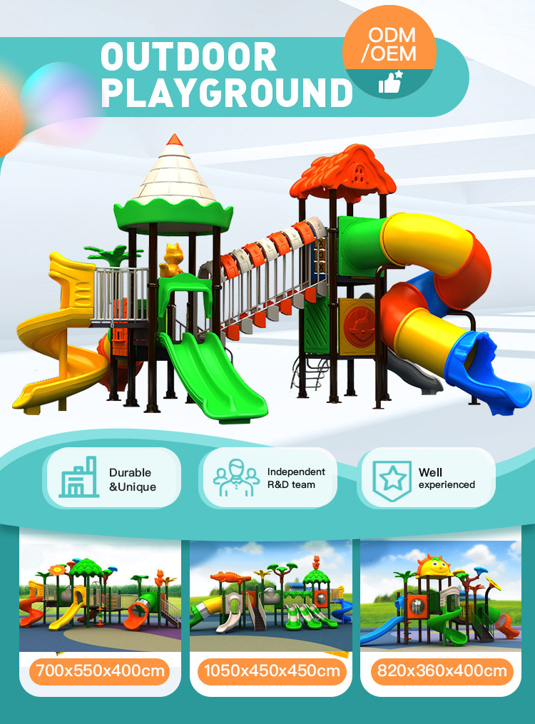 Children's Outdoor Playground Equipment Baby Slide and Swing Amusement Park Rides for Kids and Theme Park Swing