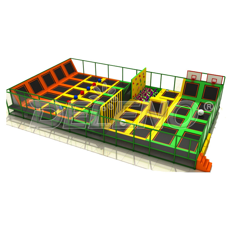 Indoor Playground Free Jump Trampoline Commercial Indoor Trampoline Park  For Both Kids And Adult