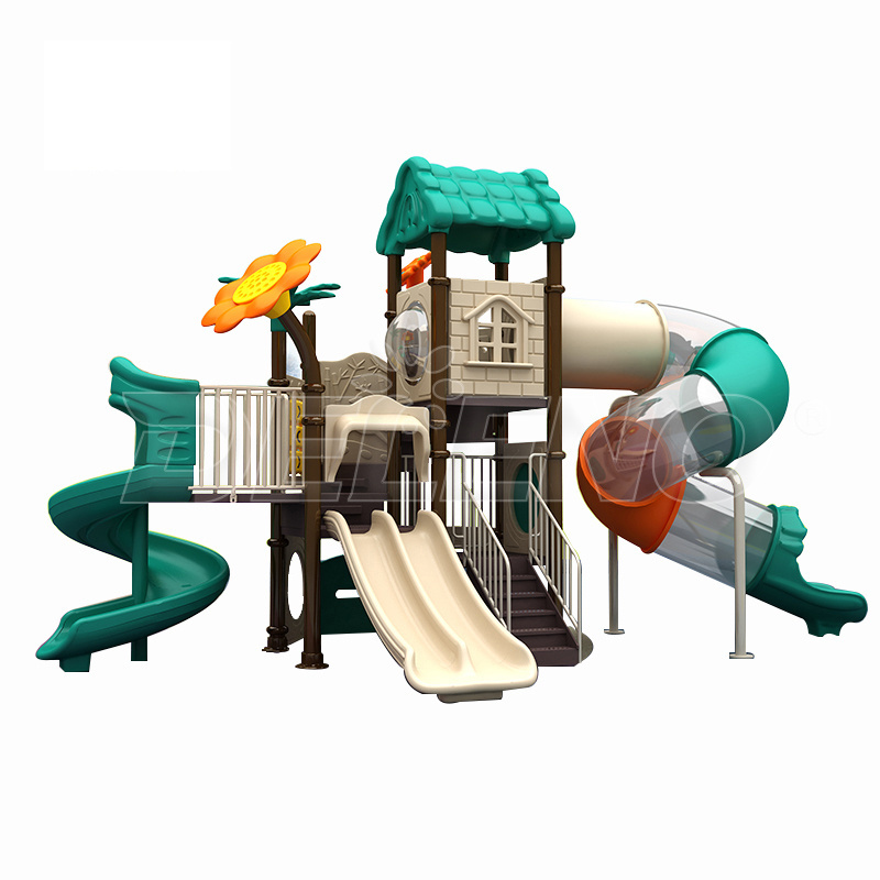 Outdoor Amusement Equipment Popular Play Equipment Toys Commercial Outdoor Playground Swing Set with Plastic Slide