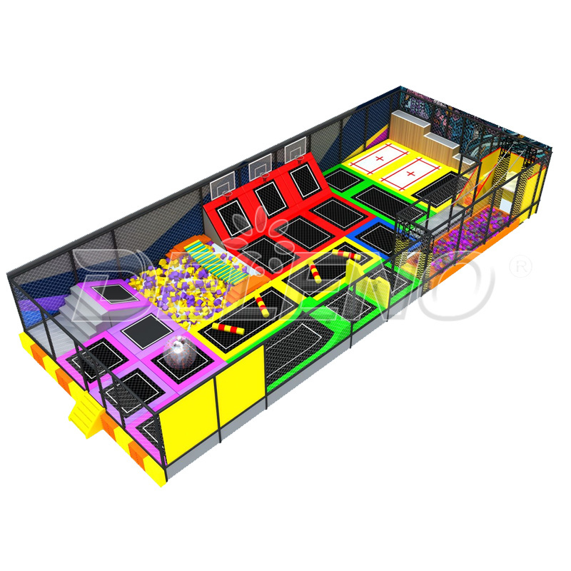 Indoor Playground Free Jump Trampoline Commercial Indoor Trampoline Park  For Both Kids And Adult