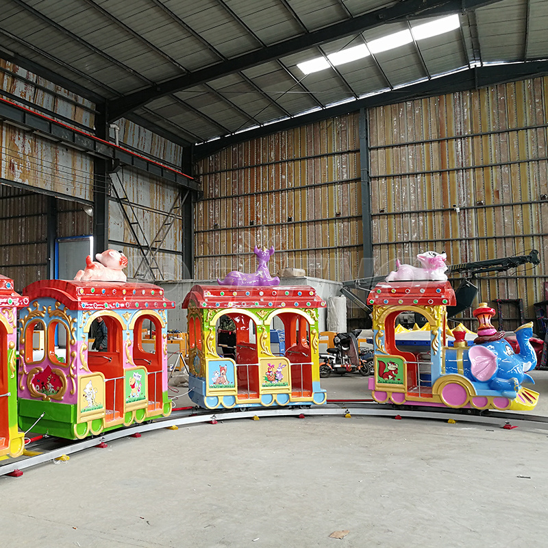 Professional Commercial Kiddie Amusement Rides Train ride on train with track for kids