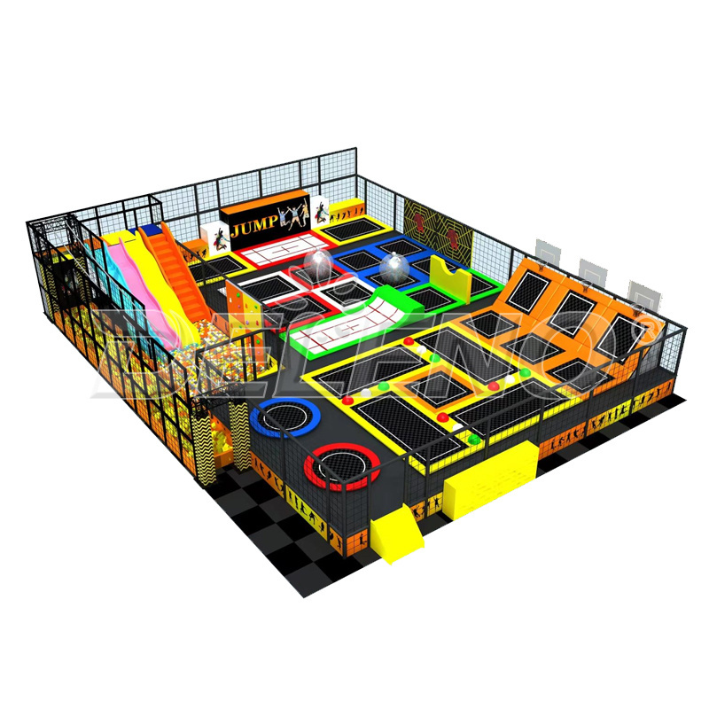 Professional Jump Bed Big Indoor Foam Pit Trampoline Park With Basketball Hoop For Sale