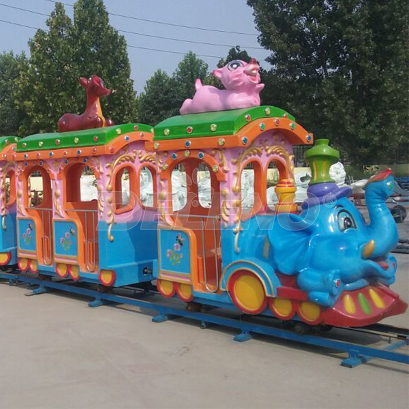 Professional Commercial Kiddie Amusement Rides Train ride on train with track for kids