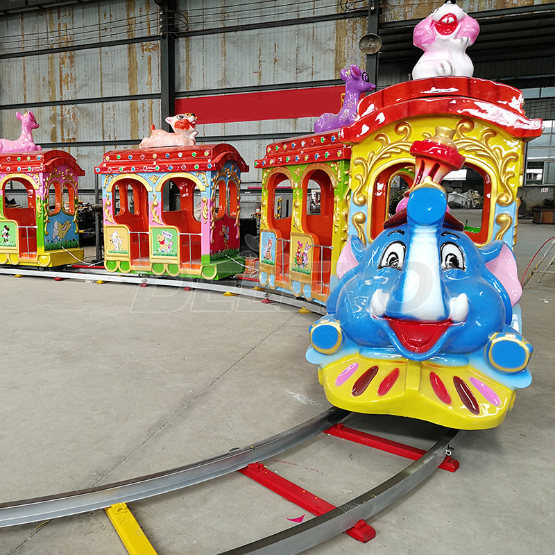 Professional Commercial Kiddie Amusement Rides Train ride on train with track for kids