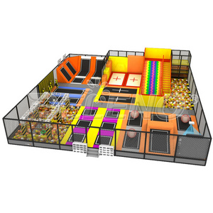 Trampoline Parks-popular Rectangle Trampolines-indoor Trampoline Park With Adult And Child Safety Nets For Sale