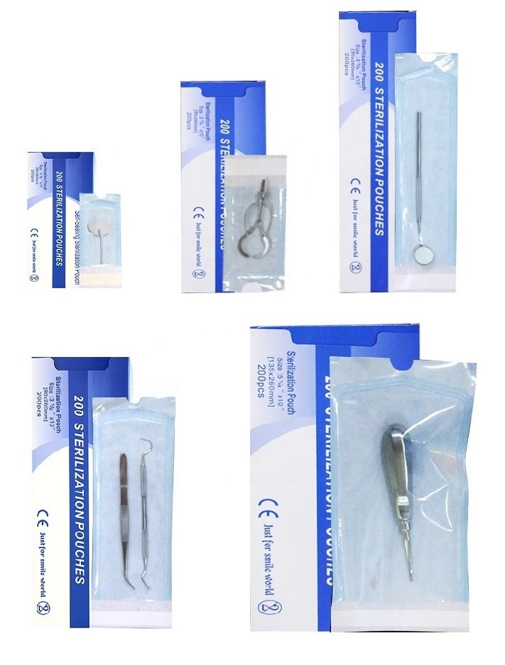 Dental disposable dry heat self-sealing  sterilization pouch (all sizes available)