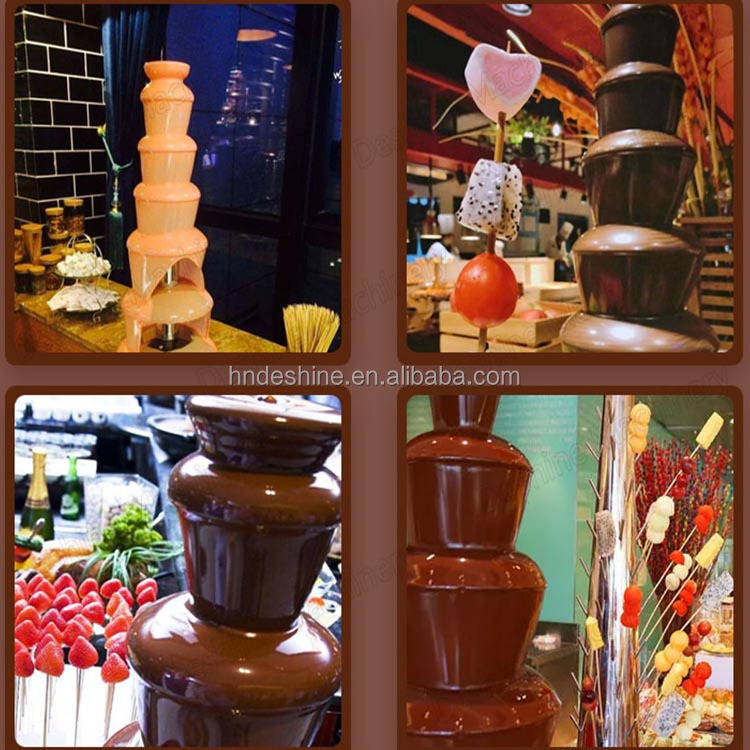 Hot sale 5 tiers cascading chocolate fountain professional large chocolate fountain price