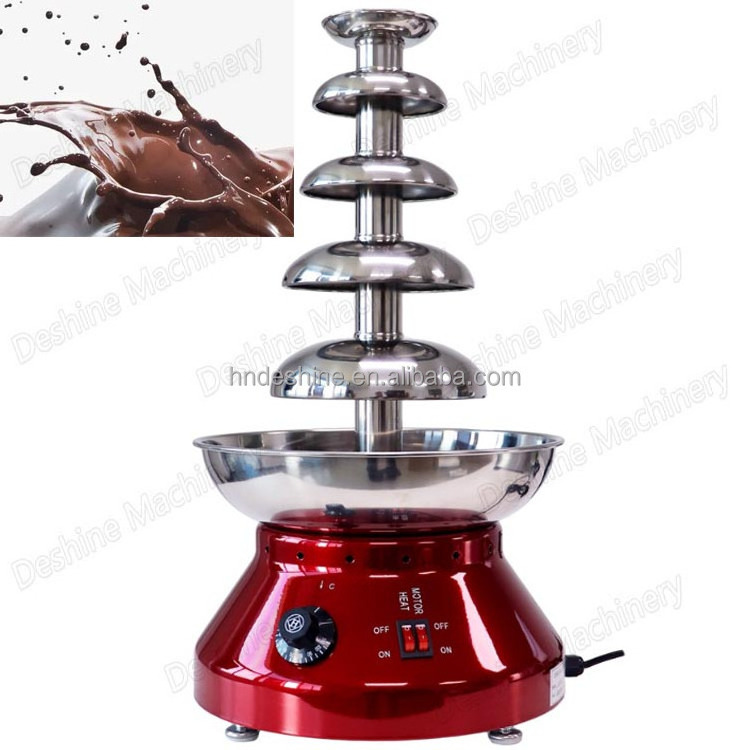 Chocolate Fountain Hot Sale 5 Tiers Steel Motor Stainless chocolate waterfall fountain machine