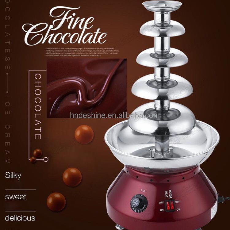 Chocolate Melting Fondue Fountain Machine Chocolate Snacks Making Machinery