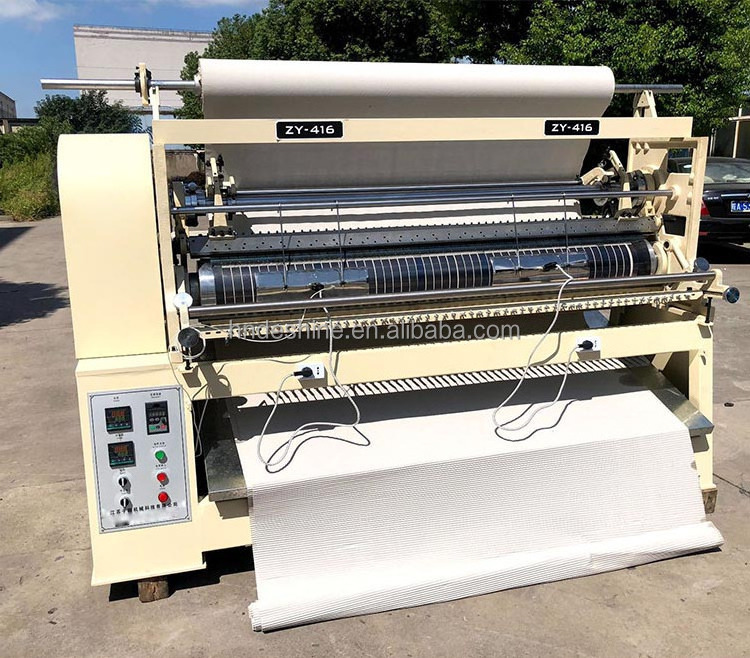 Manufacturer ZY516 fabric leather textile fir dress shawl cloth garment plisse machine double pleating machine for scarf