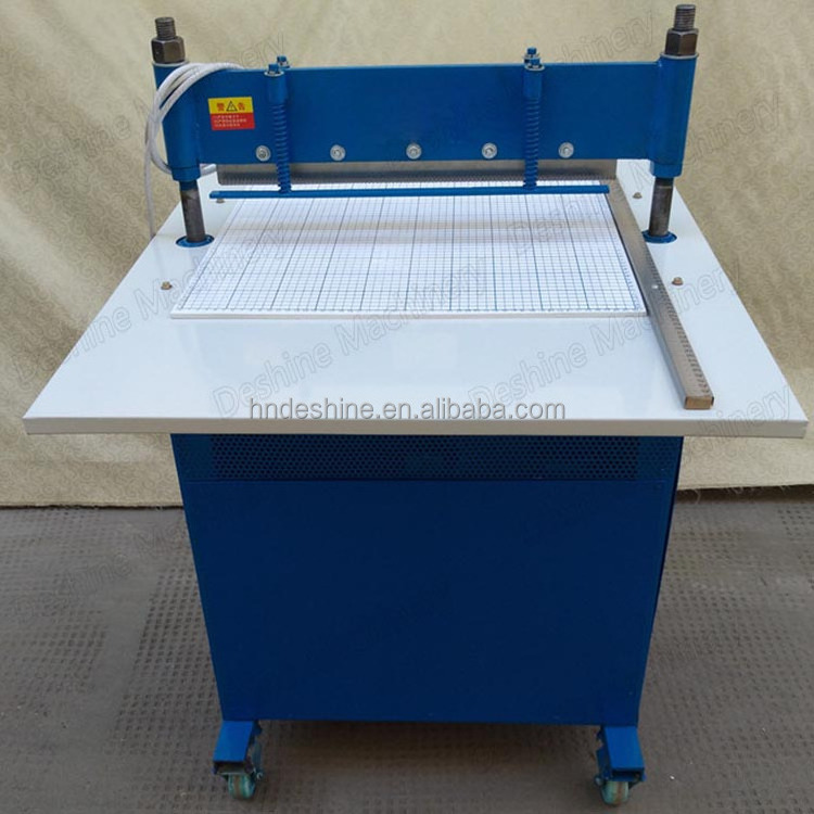 Textile cloth fabric strip roll knife cutter pinking machine zig zag swatch fabric sample cutting machine