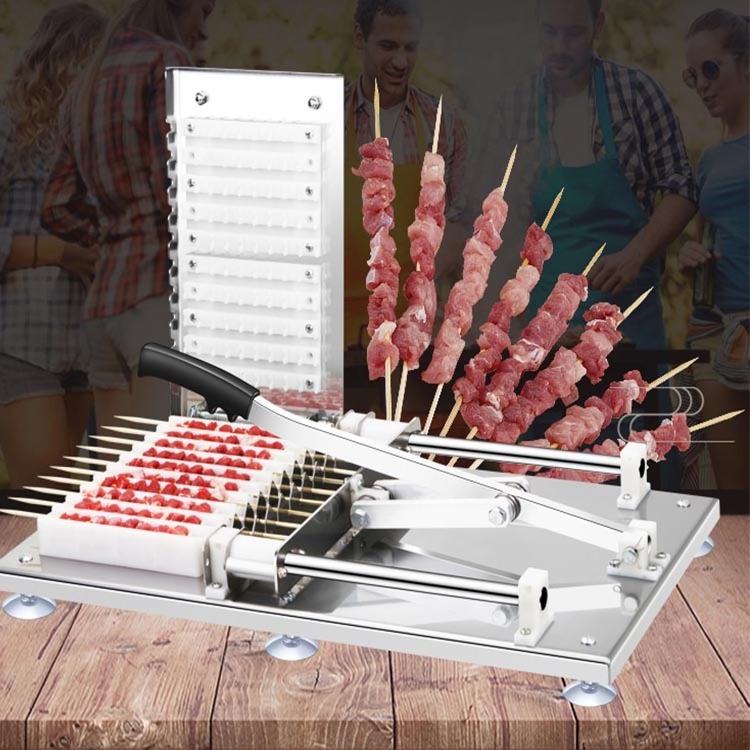 Hot sale kebab maker manual kebab skewer machine automatic kebab sausage meat chicken skewer machine