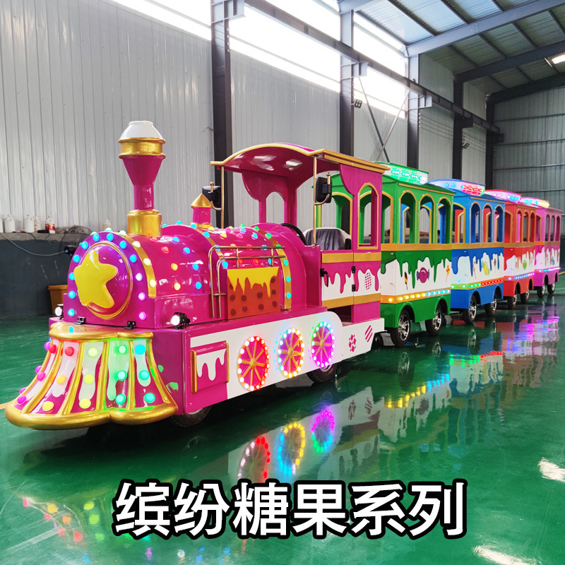 Sightseeing Train Amusement Equipment Scenic Area Shopping Mall Square Amusement Park Children's Electric Riding Train