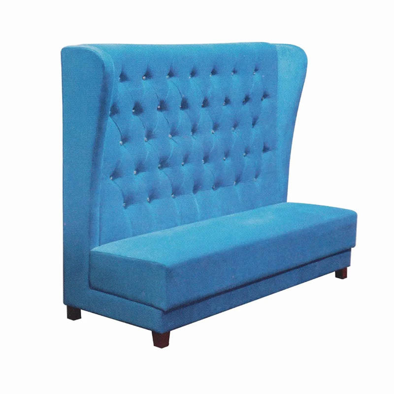 Customized Single Double Side High Back Velvet Booths Seating Sofa for Restaurant Furniture