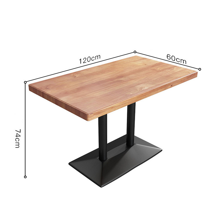 Cheap Industrial Minimalist Style Furniture Rectangular Table Antique Durable Solid Wood Table Restaurant Dining Table