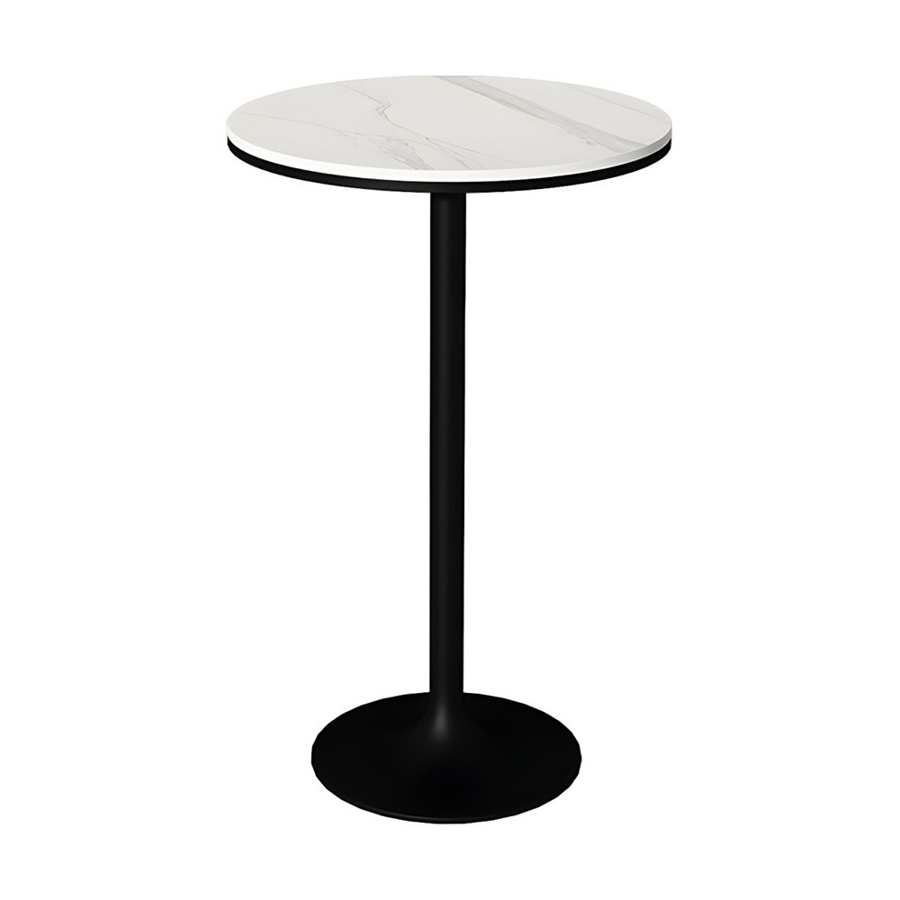 Customizable Commercial Modern Small Round Marble Top Bar Height Table Metal Gold Cocktail Table for Pub Bistro