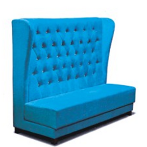 Customized Single Double Side High Back Velvet Booths Seating Sofa for Restaurant Furniture